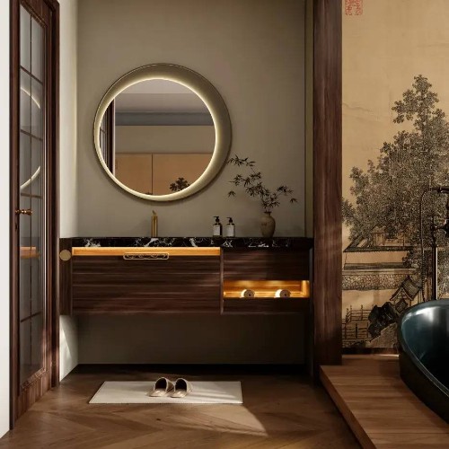 Solid Oak Bathroom Vanity Unit